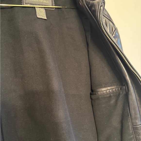 Banana Republic Men’s 100% Genuine Leather Jacket Black Size Large - Picture 4 of 4